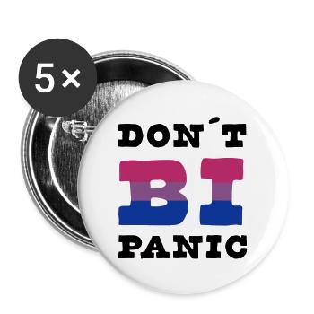 Don t BI Panic Bisexual LGBT Pride Bi Flag - Buttons large 2.2'' (5-pack) - white