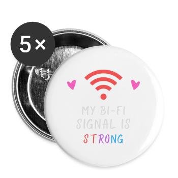 Bi Panic Active - Buttons large 2.2'' (5-pack) - white
