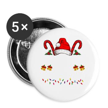 Most Likely To Rock Christmas Socks Funny Xmas - Buttons large 2.2'' (5-pack) - white