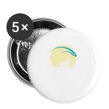Falling Stars in the Night Sky - Buttons large 2.2'' (5-pack) - white