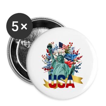 ESTADOS UNIDOS - Buttons large 2.2'' (5-pack) - white