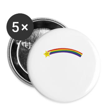 colorful LGBTQ Falling Star Space - Buttons large 2.2'' (5-pack) - white