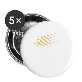 Falling Stars Moonlight Space - Buttons large 2.2'' (5-pack) - white
