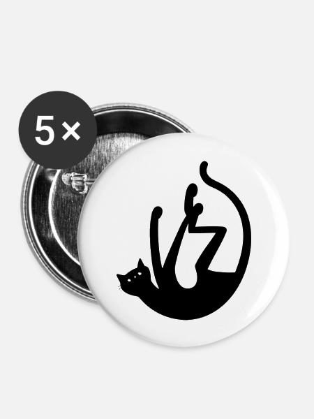 Elegant Whiskers - Buttons large 2.2'' (5-pack) - white