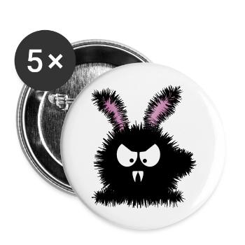 Grumpy Bunny doesn't carrot all! - Buttons large 2.2'' (5-pack) - white