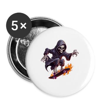 Skate Skater for a Skater skateboarder - Buttons large 2.2'' (5-pack) - white