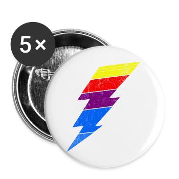 bolt of lightning Nascar - Buttons large 2.2'' (5-pack) - white
