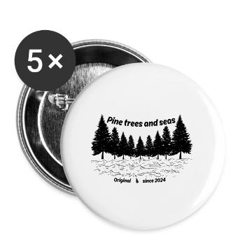 Pine trees and seas - Buttons large 2.2'' (5-pack) - white