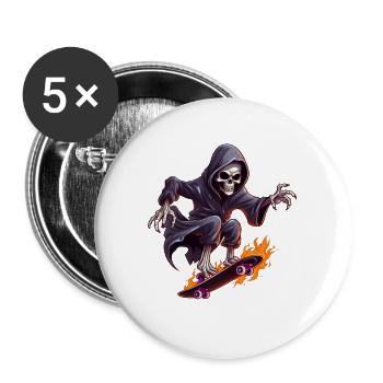 Skate Skater for a Skater skateboarder - Buttons large 2.2'' (5-pack) - white