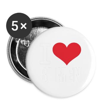 I Love Bi Me Bisexual Men Bi Pride Bisexual Pride - Buttons large 2.2'' (5-pack) - white