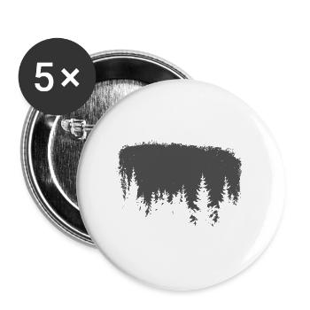 Minimalist Pine Tree World Traveler Graphic Clothi - Buttons large 2.2'' (5-pack) - white