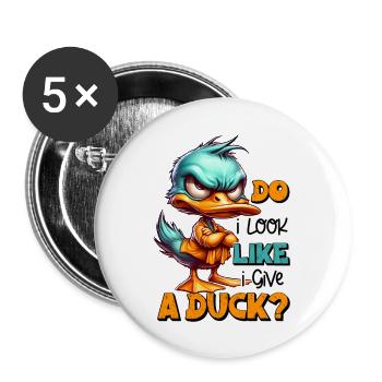 Do I Look Like I Give A Duck - Buttons large 2.2'' (5-pack) - white