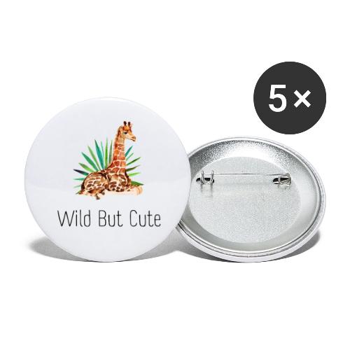 Wild but cute giraffe - Buttons large 2.2'' (5-pack)