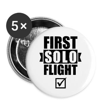 First Solo Flight - Buttons large 2.2'' (5-pack) - white