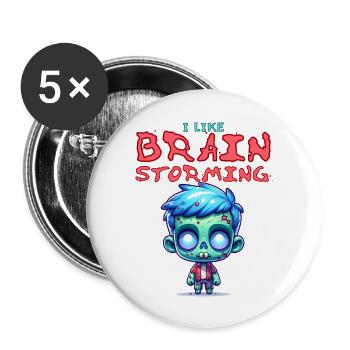 I Like Brainstorming - Buttons large 2.2'' (5-pack) - white