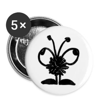 Cute Funny Monster Apparel - Buttons large 2.2'' (5-pack) - white