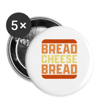 Bread Cheese Bread Sandwich Grilled Cheese - Buttons large 2.2'' (5-pack) - white
