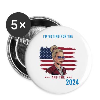 I'm Voting For the Outlaw and the Hillbilly 2024 - Buttons large 2.2'' (5-pack) - white