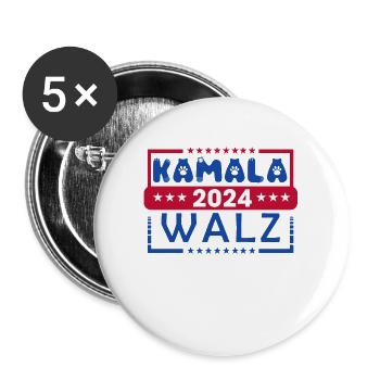 Kamala Waltz - Buttons large 2.2'' (5-pack) - white
