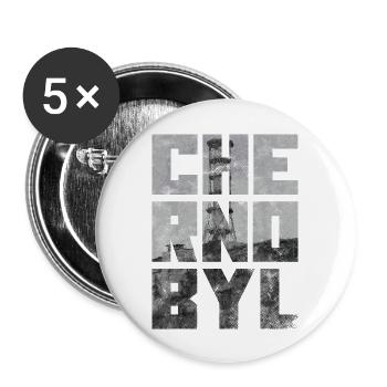 Chernobyl 1986 Nuclear Plant Disaster Memorial - Buttons large 2.2'' (5-pack) - white
