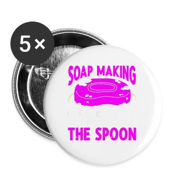 Soap Making Soap Maker - Buttons large 2.2'' (5-pack) - white