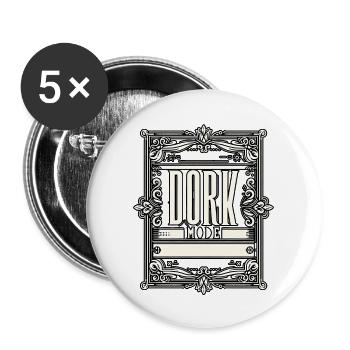 Dork Mode 15 - Buttons large 2.2'' (5-pack) - white