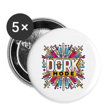 Dork Mode 9 - Buttons large 2.2'' (5-pack) - white
