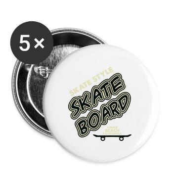 Skaters - Buttons large 2.2'' (5-pack) - white