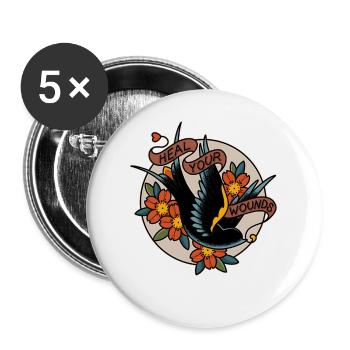Heal Your Wounds - Buttons large 2.2'' (5-pack) - white