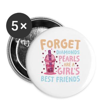 Funny Bubble Tea Saying for a Bubble tea drinker - Buttons large 2.2'' (5-pack) - white