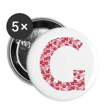 G KISS TIKTOK - Buttons large 2.2'' (5-pack) - white