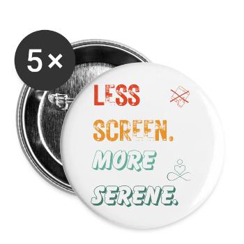 Less Screen More Serene v2 - Buttons large 2.2'' (5-pack) - white