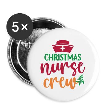 Christmas nurse grew - Buttons large 2.2'' (5-pack) - white