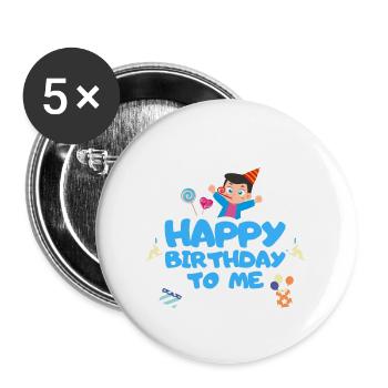 birthday boy - Buttons large 2.2'' (5-pack) - white