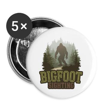 Bigfoot Enthusiast Designs - Buttons large 2.2'' (5-pack) - white