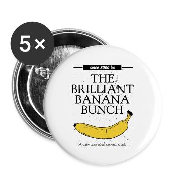 The brilliant banana bunch super food - Buttons large 2.2'' (5-pack) - white