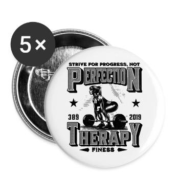Strive for progress, not perfection. - Buttons large 2.2'' (5-pack) - white