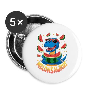 Melonsaurus Funny Dinosaur for a Melons lover - Buttons large 2.2'' (5-pack) - white