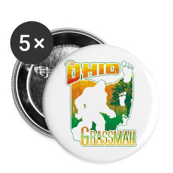 Ohio Grassman - Buttons large 2.2'' (5-pack) - white