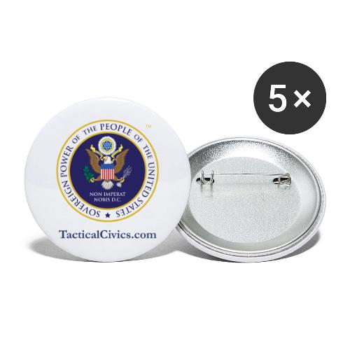 The People's Seal with blue url - Buttons large 2.2'' (5-pack)