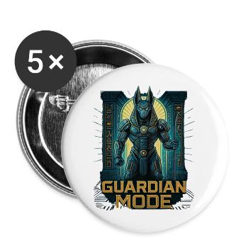 Anubis Guardian Mode - Buttons large 2.2'' (5-pack) - white
