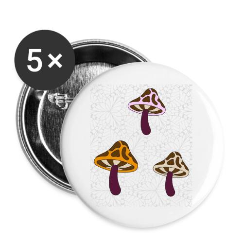 Fall Season Mushroom Designs - Buttons large 2.2'' (5-pack)