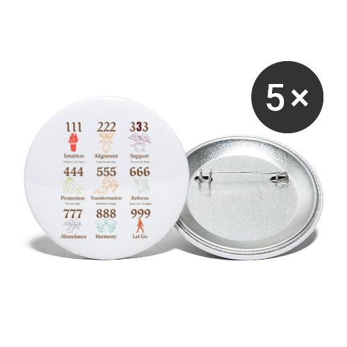 Mystic Angel Numbers Spiritual Symbols on Gildan - Buttons large 2.2'' (5-pack)