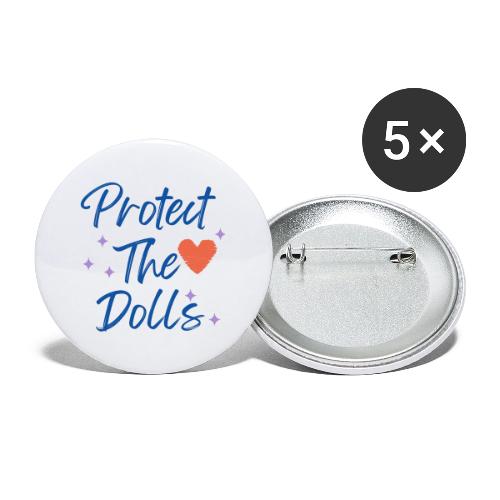 Protect The Dolls | Heart & Stars Typography - Buttons large 2.2'' (5-pack)