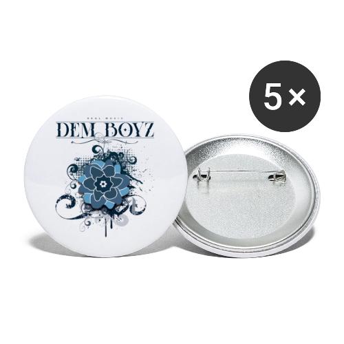 Flower Splash Blues - Buttons large 2.2'' (5-pack)