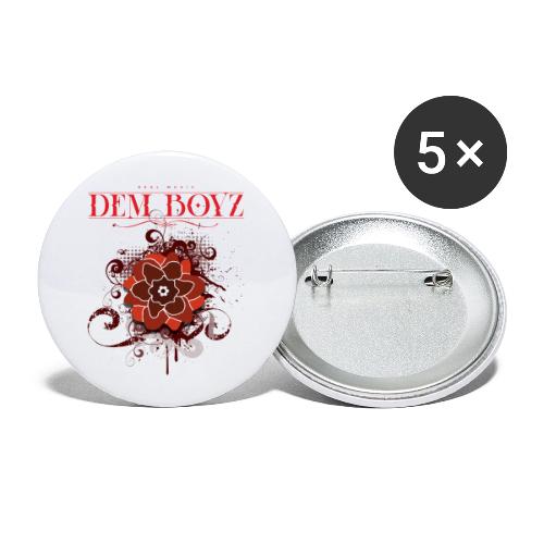 Flower Splash Reds - Buttons large 2.2'' (5-pack)