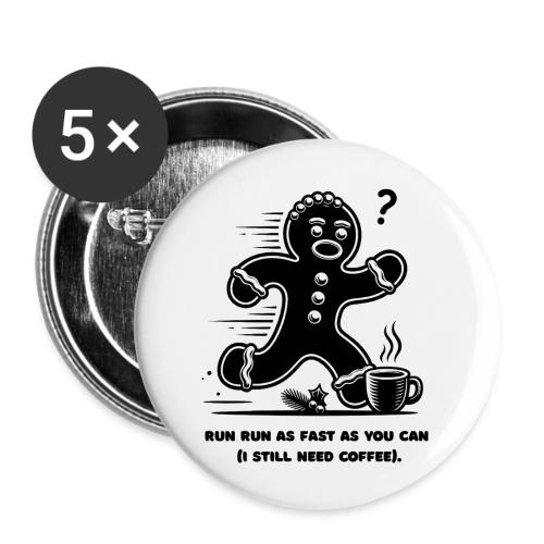Gingerbread Man T-Shirt - Buttons large 2.2'' (5-pack)