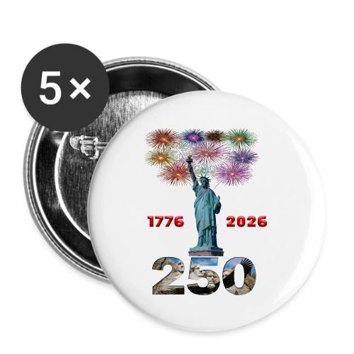 1776 - 2026 | 250 Years USA | Fireworks - Buttons large 2.2'' (5-pack)