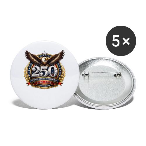 American Eagle USA 250th Anniversary 1776–2026 - Buttons large 2.2'' (5-pack)