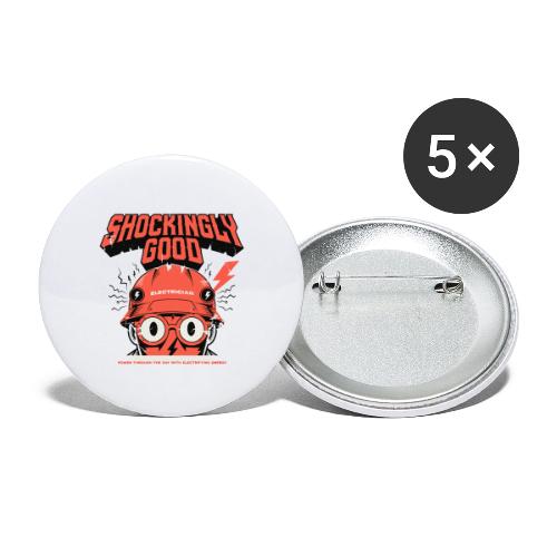 Funny Shockingly Good Electrician - Buttons large 2.2'' (5-pack)